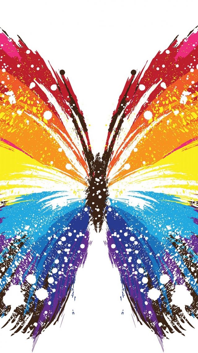 640x1136 Butterfly Abstract Colorful Patterns -  iPhone Wallpaper