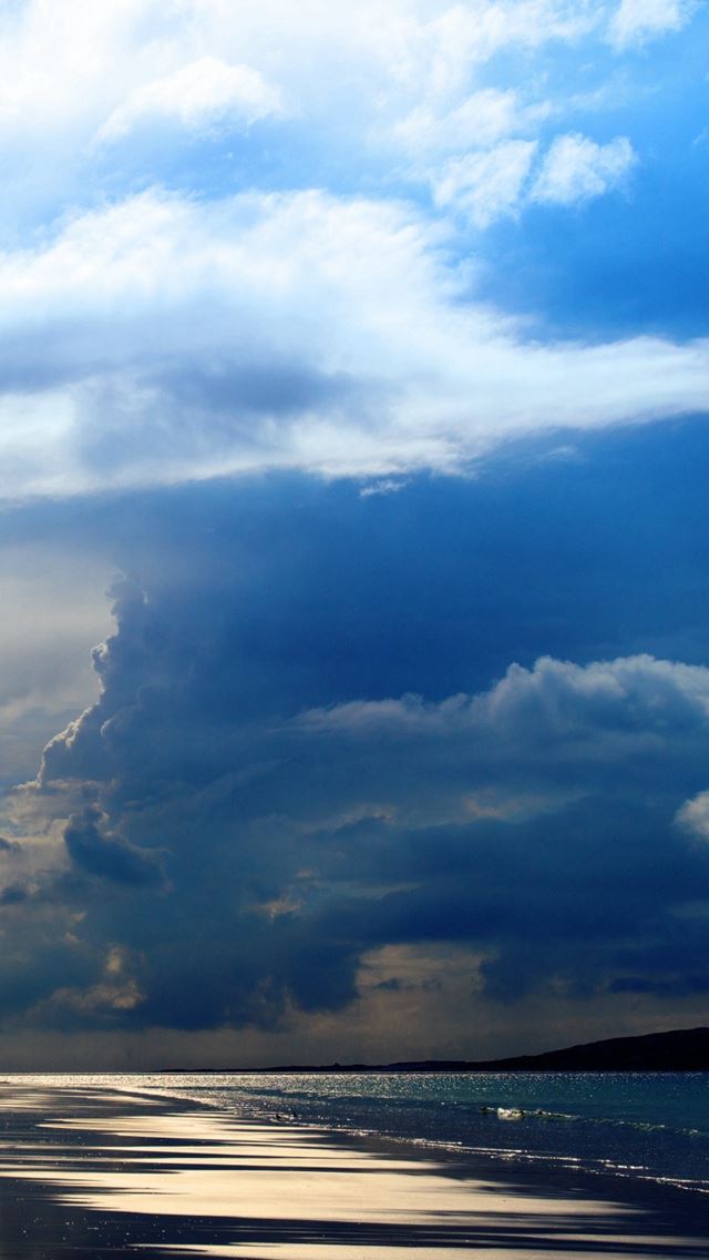 640x1136 Sea Ocean Evening Beach Sand Sky Clouds - sand iPhone Wallpaper