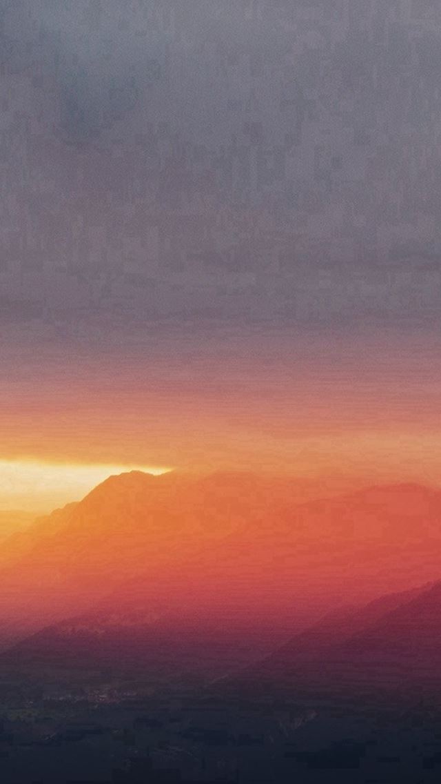 640x1136 Mountain Sunset Cloud Nature - plain iPhone Wallpaper