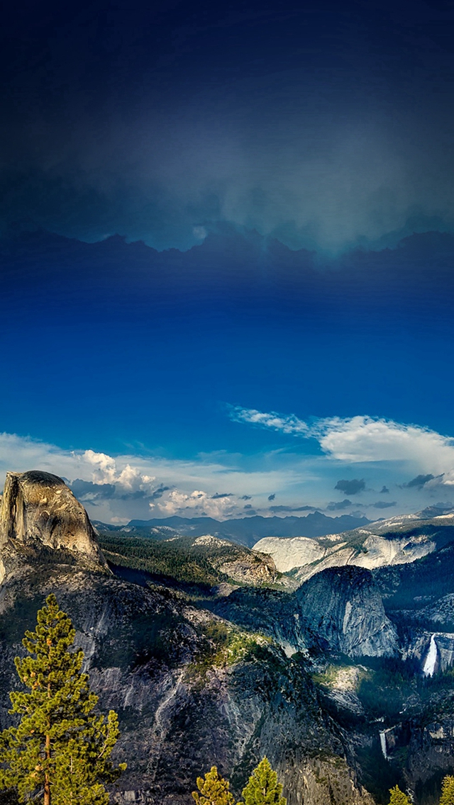 Yosemite Mountain Wood Summer Nature iPhone wallpaper 