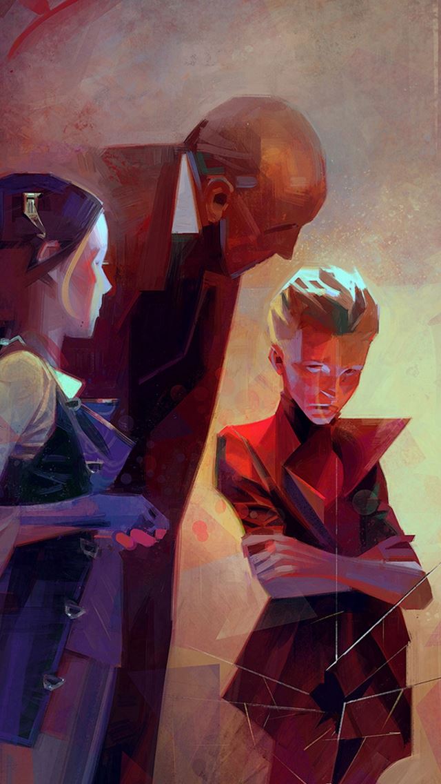 640x1136 Devil Paint Illustration Art - yellow iPhone Wallpaper