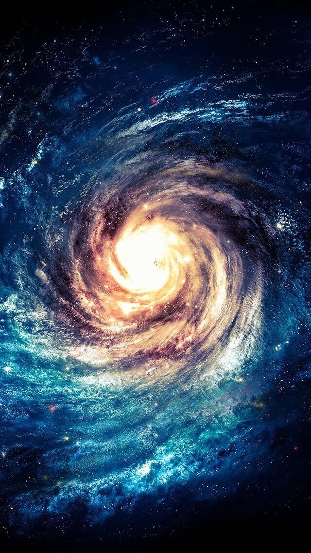 Swirling Galaxy Illustration  iPhone wallpaper 