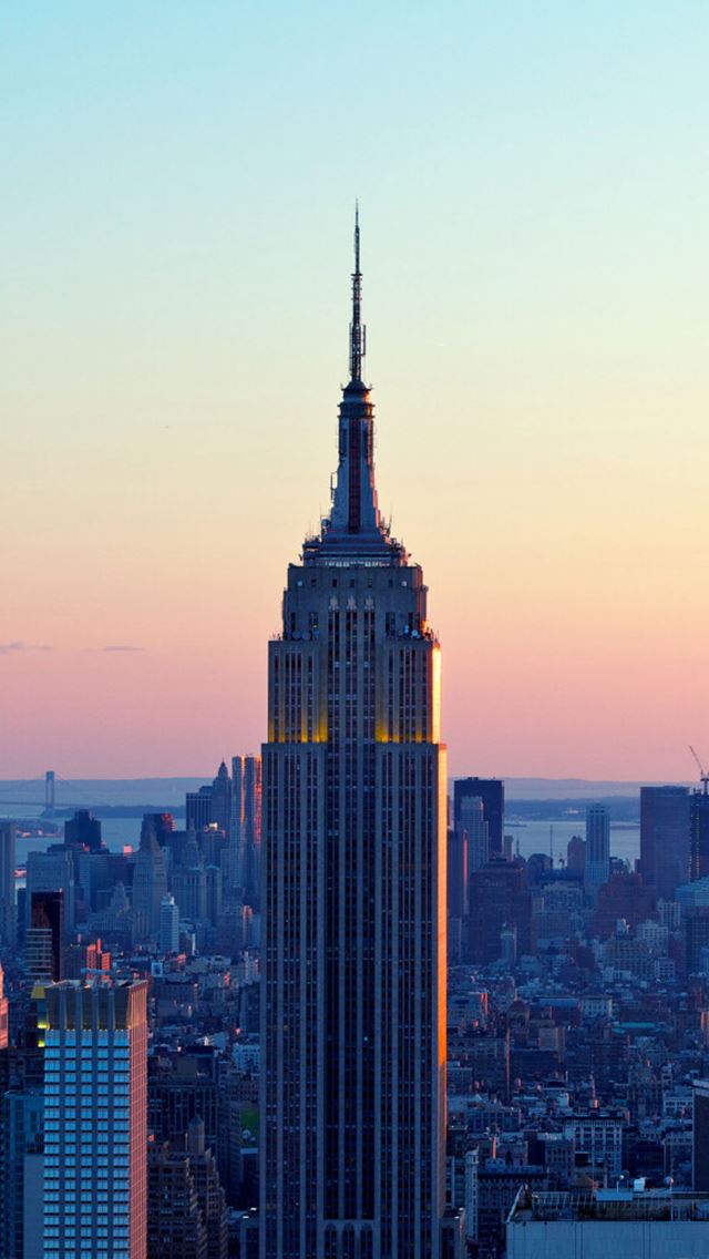 640x1136 Empire State Building Sunset New York - buildings iPhone Wallpaper