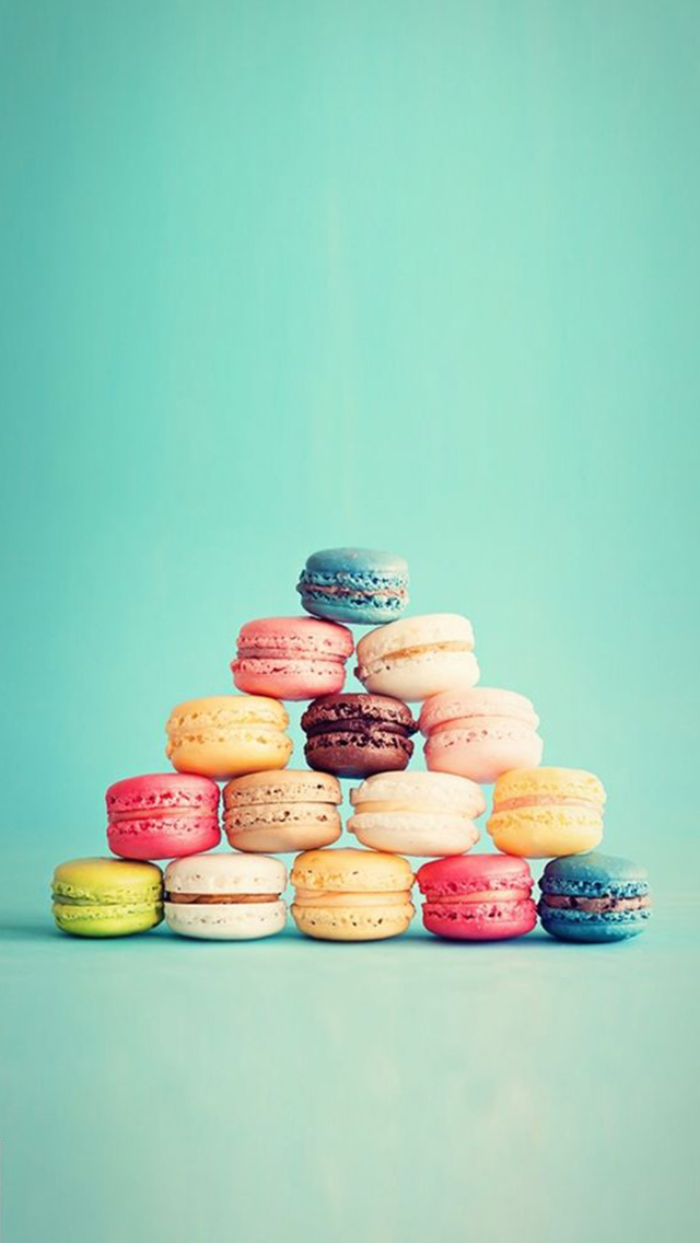 Macarons French Cake Pyramid iPhone wallpaper 