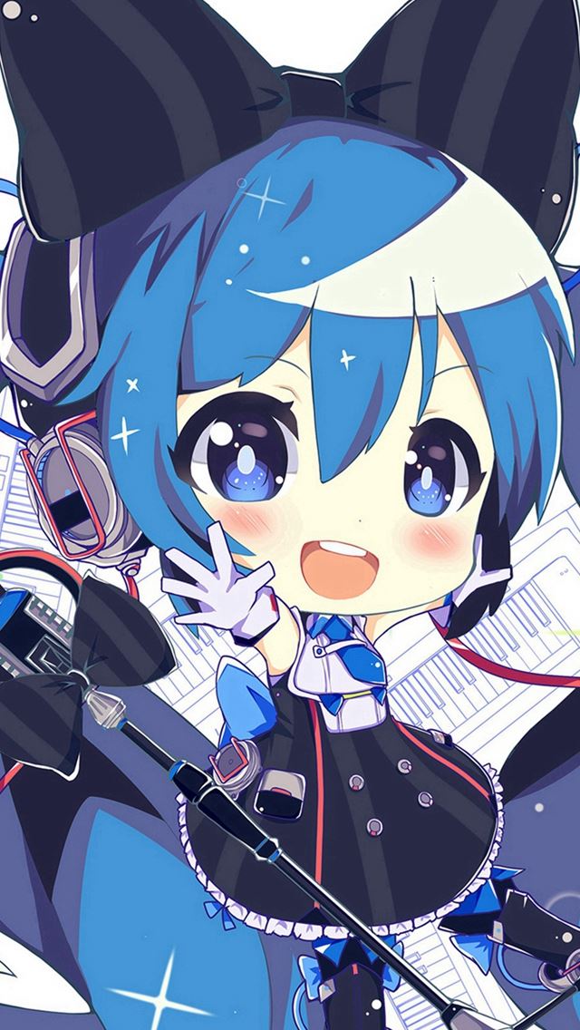 640x1136 Hatsune Miku Anime Girl Blue Illustration Art Cute -  iPhone Wallpaper