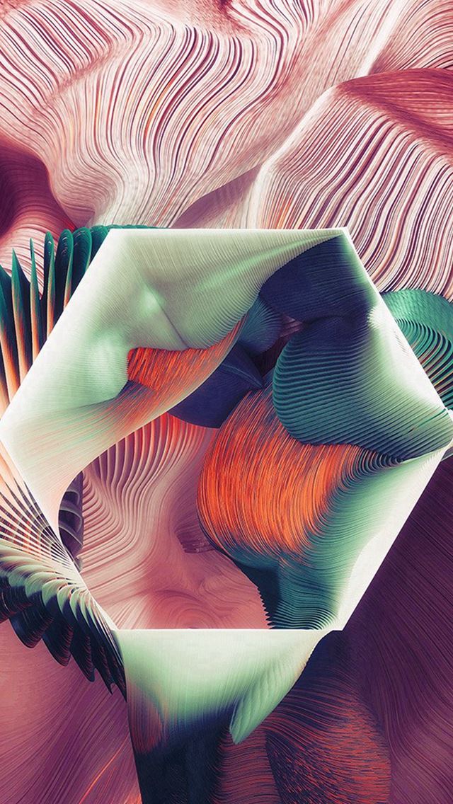 640x1136 Polygon Plums Ari Weinkle Art Illustration Pattern Blue - illustration iPhone Wallpaper