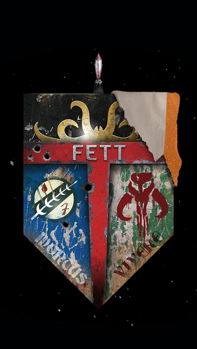 640x1136 Star Wars Family Crest Fett Dead Or Alive - family iPhone Wallpaper