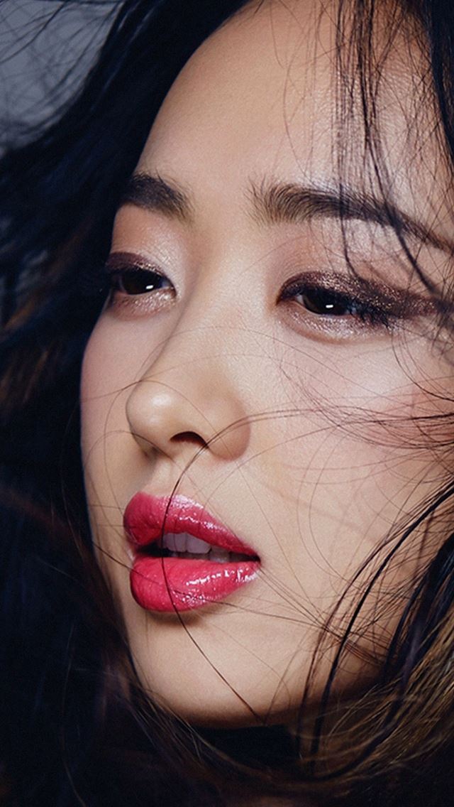 640x1136 Kpop Leeminjung Cute Lips Red -  iPhone Wallpaper