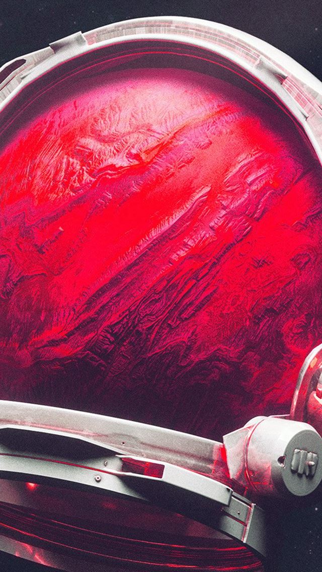 640x1136 Space Digital Mars Illustration Art Red - illustration iPhone Wallpaper