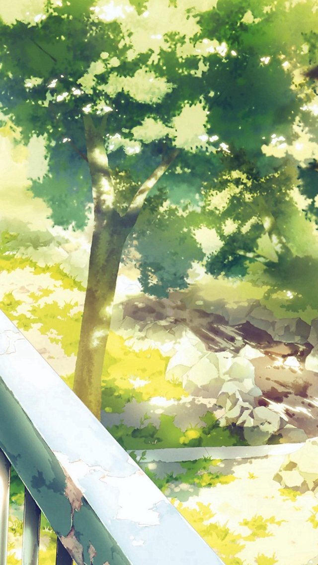 Anime Background Art Illust Forest iPhone wallpaper 