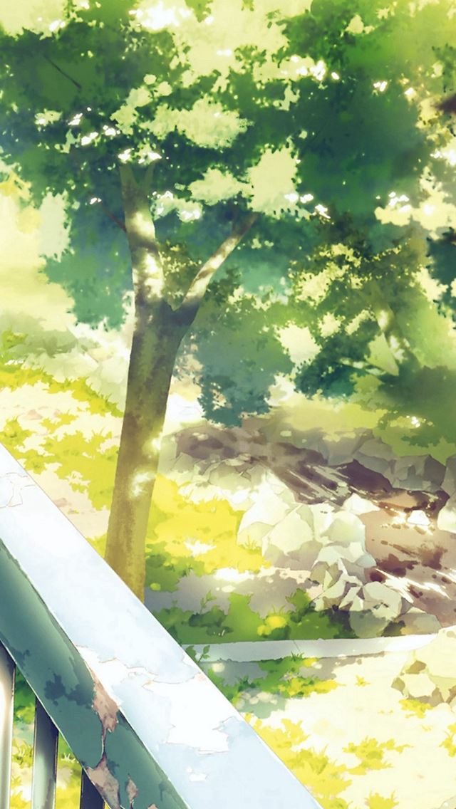 640x1136 Anime Background Art Illust Forest -  iPhone Wallpaper
