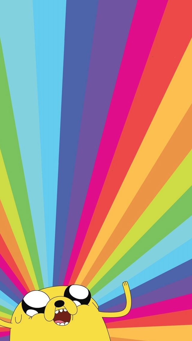 640x1136 Jake the Dog Adventure Time Rainbow - time iPhone Wallpaper