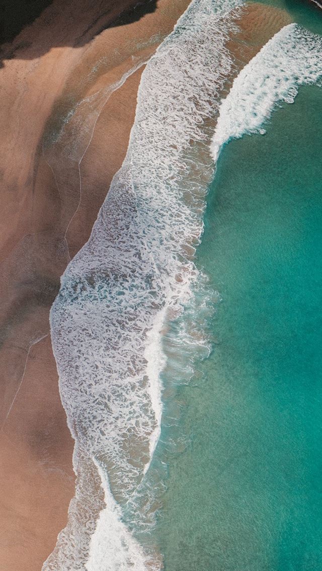 640x1136 Beach Mountain Sea Nature - wave iPhone Wallpaper