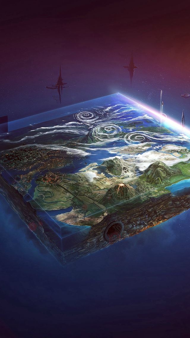 640x1136 Flat Earth Art Flare Illust Space - high iPhone Wallpaper
