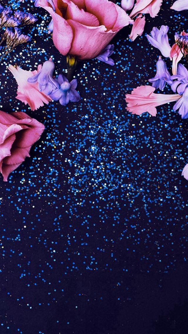 640x1136 Pink Glitter Roses - roses iPhone Wallpaper