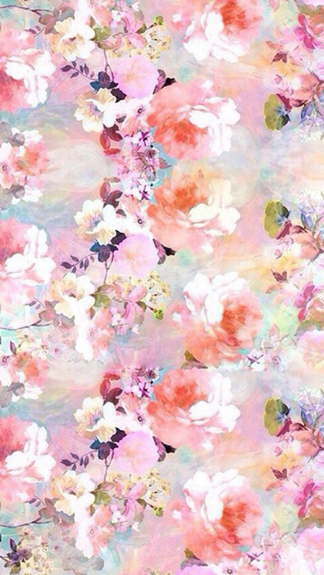 Watercolor Flowers Painting iPhone Wallpapers Free Download