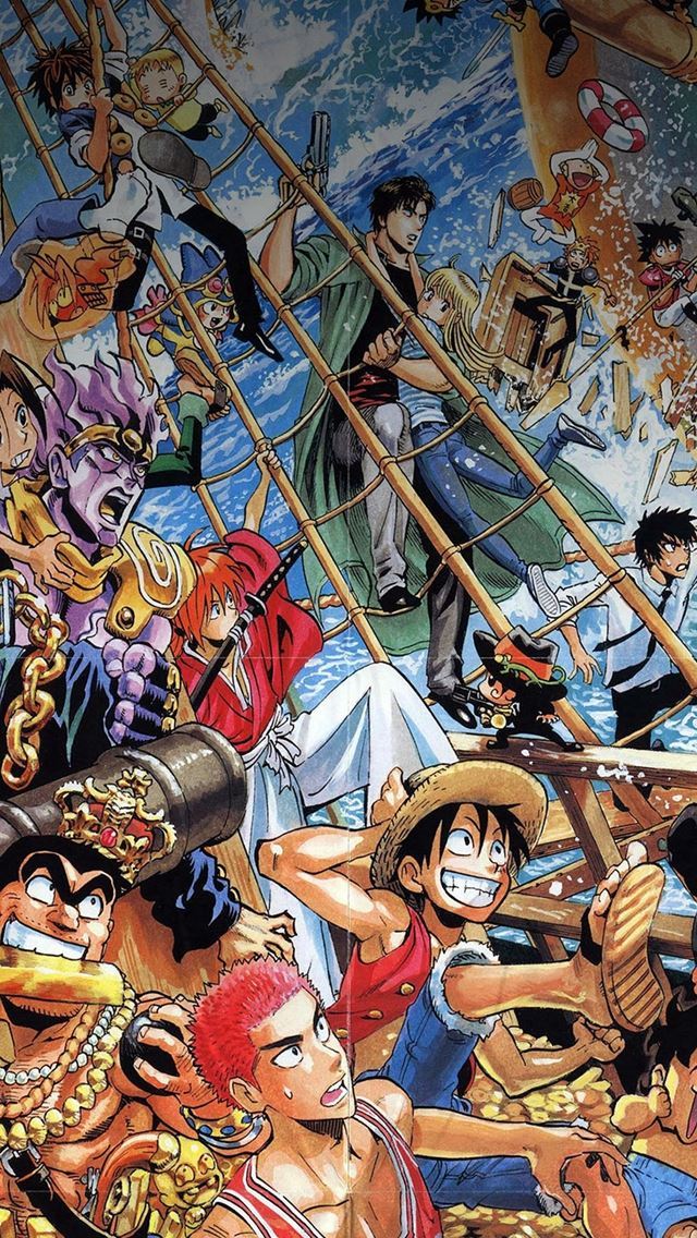 1284x2778 One Piece All The Fun Comics Illust - yellow iPhone Wallpaper