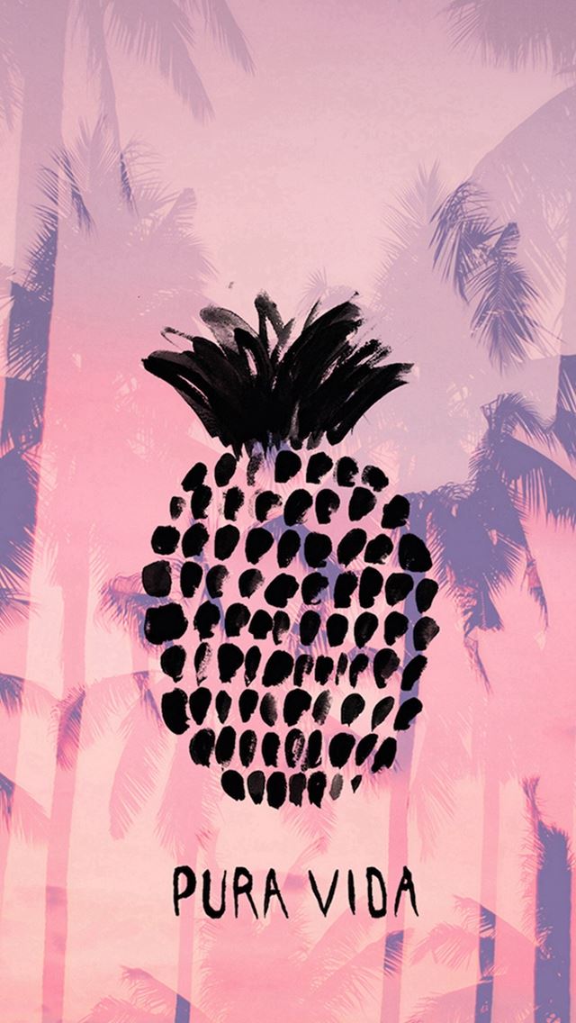 640x1136 Pura Vida Pineapple Summer - pineapple iPhone Wallpaper
