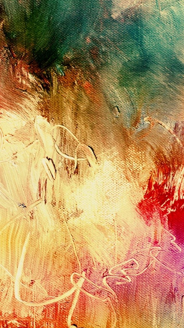 640x1136 Colorful Painting Strokes - drawn iPhone Wallpaper