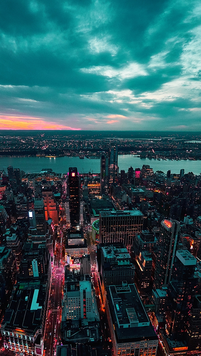 640x1136 City view sunset - sky iPhone Wallpaper