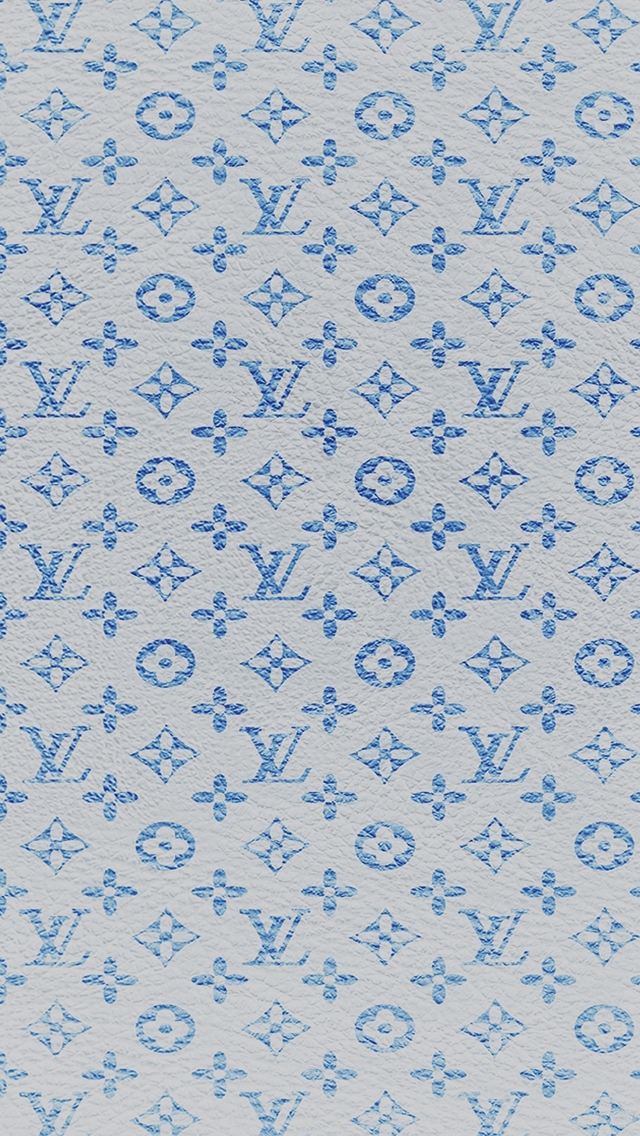 640x1136 Louis Vuitton blue pattern - louis vuitton iPhone Wallpaper