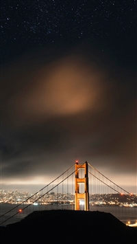 The golden gate bridge night view wallpaper