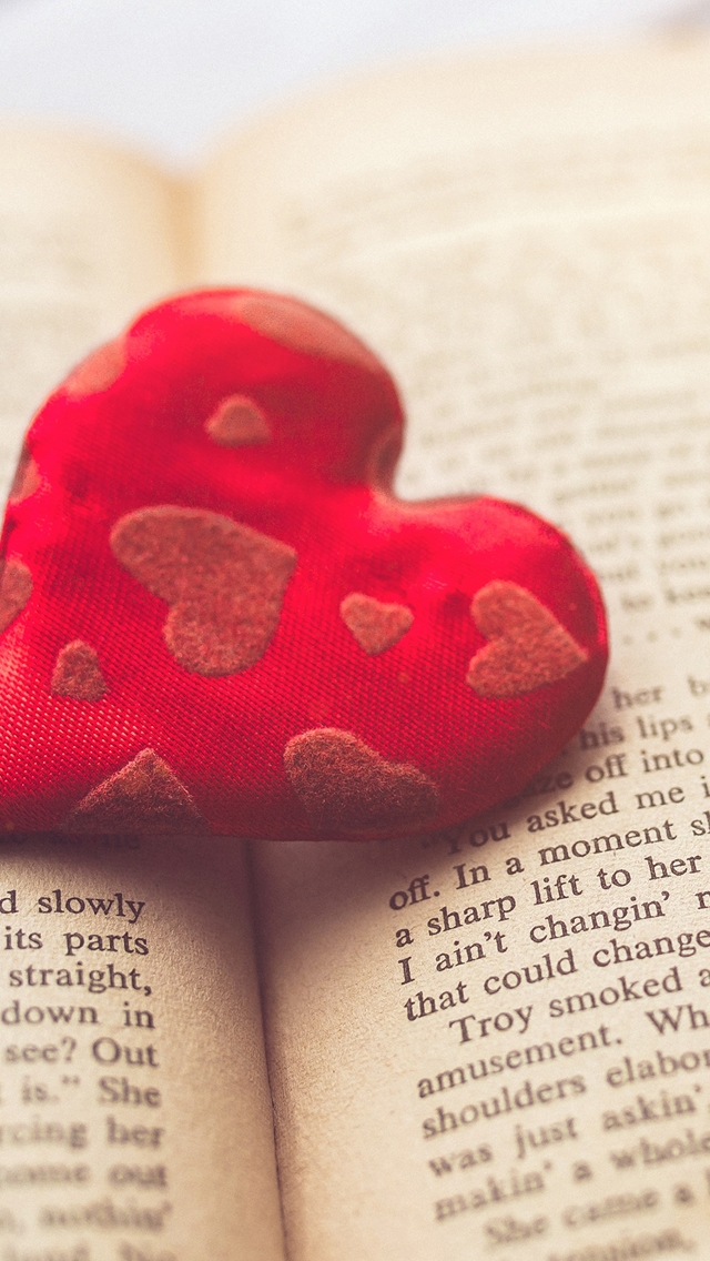 640x1136 Heart love book - heart iPhone Wallpaper