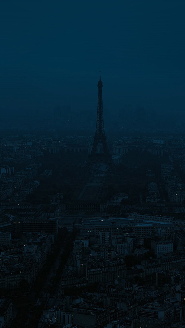640x1136 Paris dark blue city - tower iPhone Wallpaper