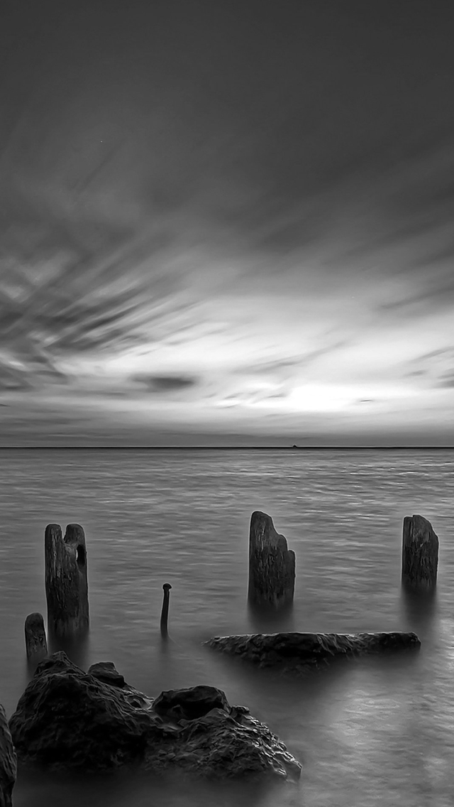 640x1136 Amazing ocean sea dark beach afternoon - afternoon iPhone Wallpaper