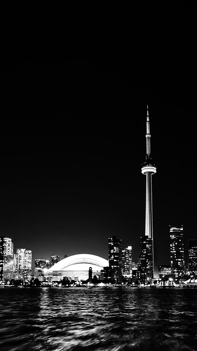 640x1136 City night - tower iPhone Wallpaper