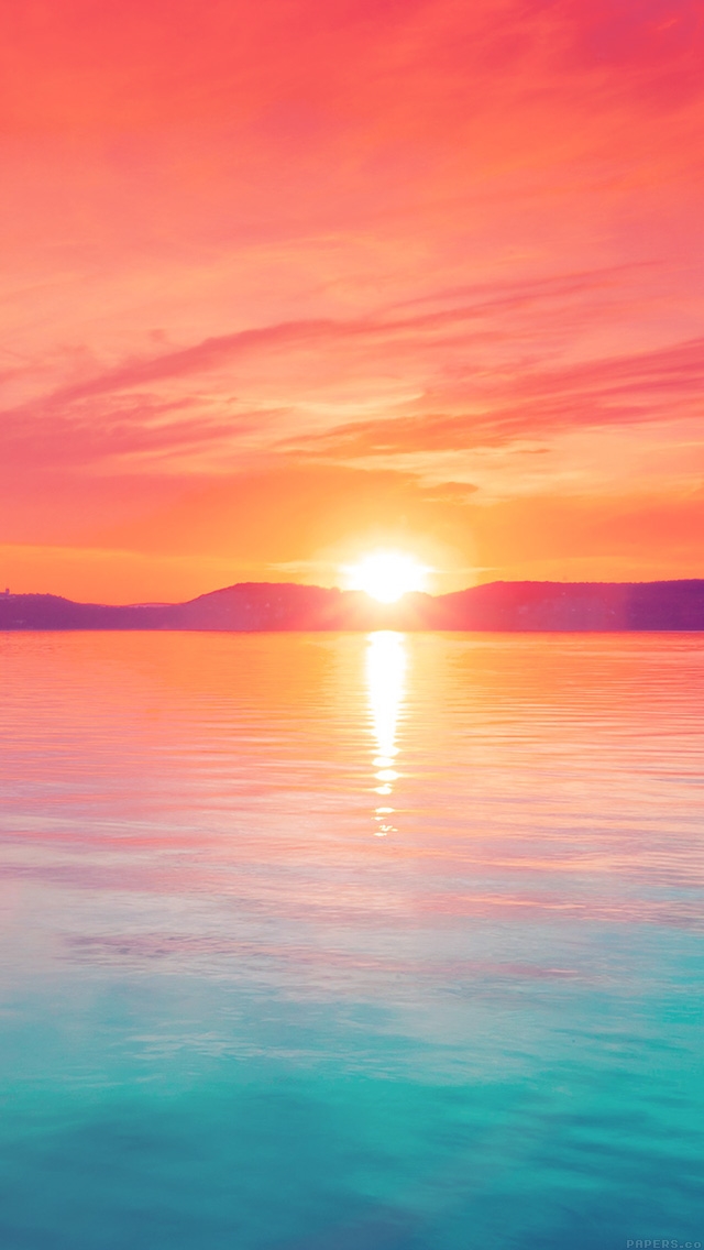 640x1136 Sunset night lake water sky -  iPhone Wallpaper