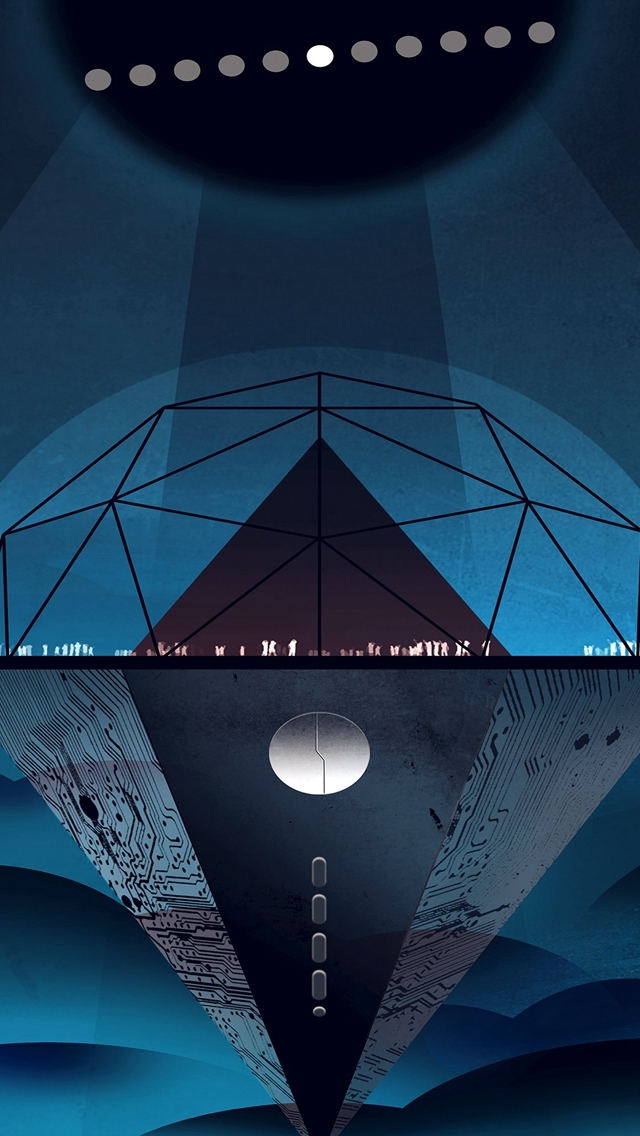 640x1136 Dark blue art illustration space - illustration iPhone Wallpaper