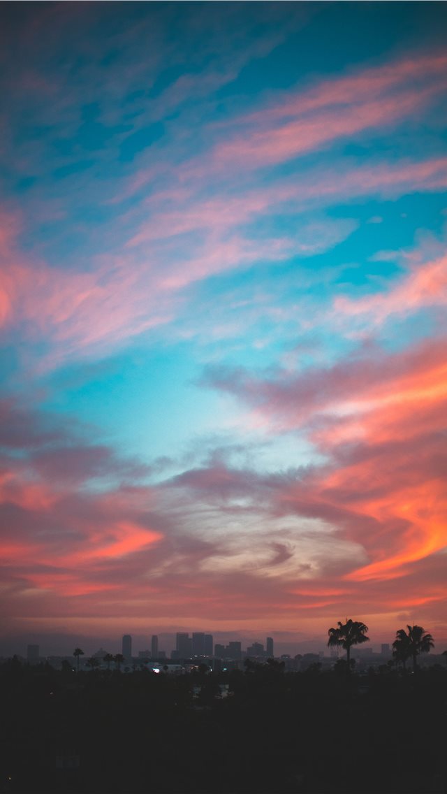 Sunset in LA iPhone wallpaper 