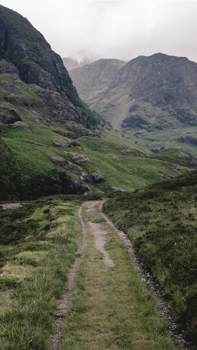 640x1136 Road less traveled - path iPhone Wallpaper