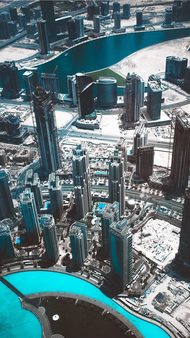 640x1136 Burj Khalifa  Dubai  United Arab Emirates - drone iPhone Wallpaper