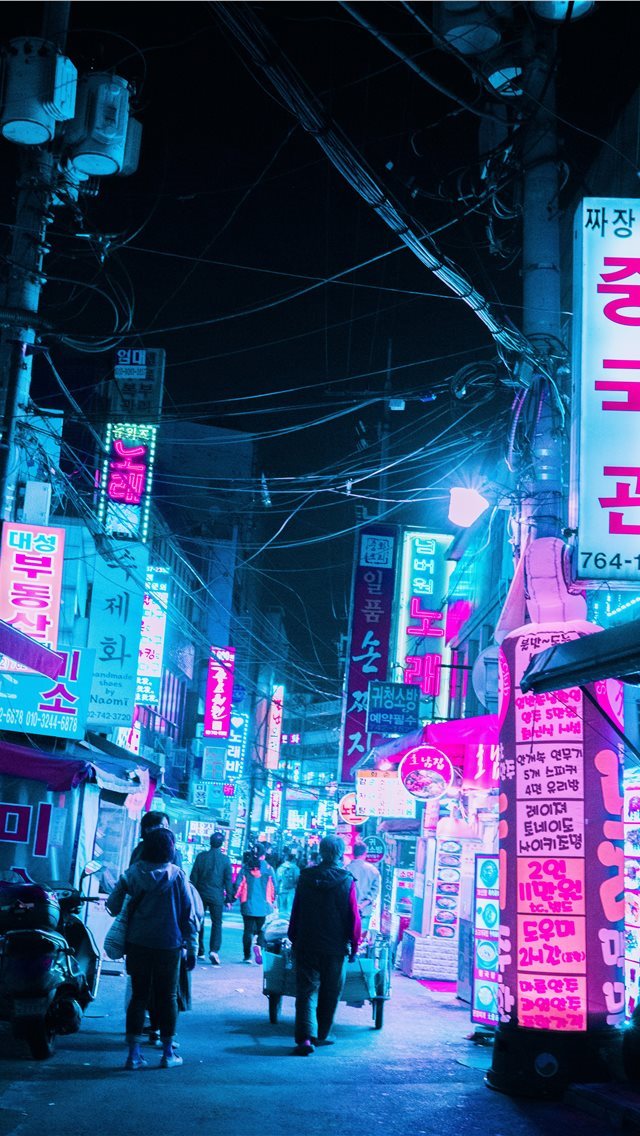 640x1136 Seoul - cyberpunk iPhone Wallpaper