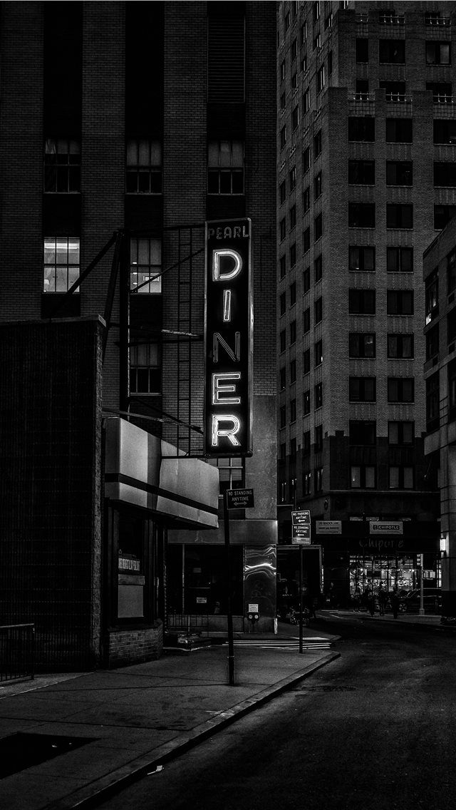 diner sign financial district iPhone wallpaper 