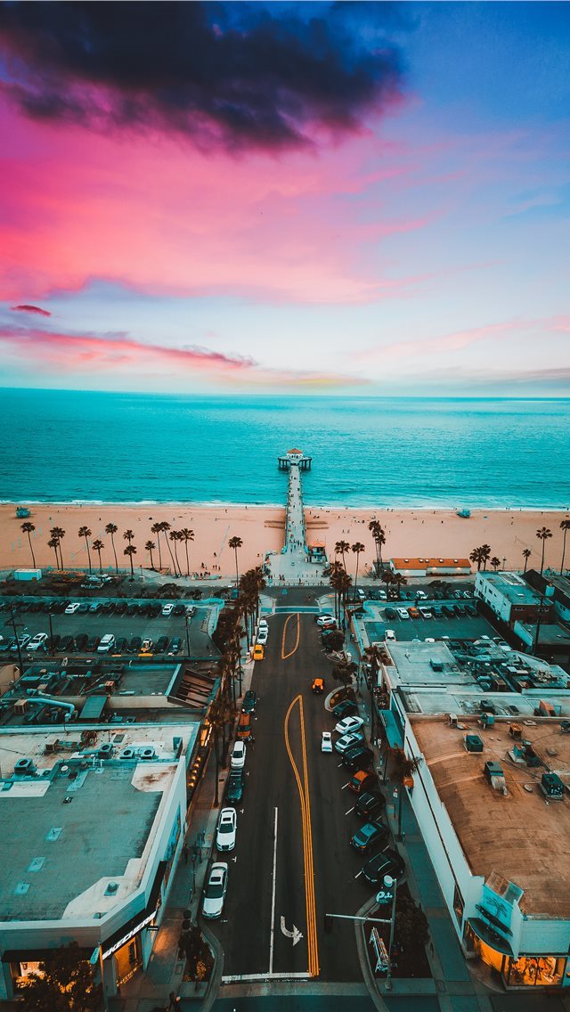 640x1136 Manhattan Beach Pier - dji iPhone Wallpaper