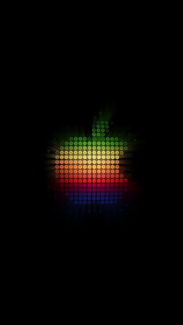 640x1136 Colorful Dots Apple Logo - dots iPhone Wallpaper