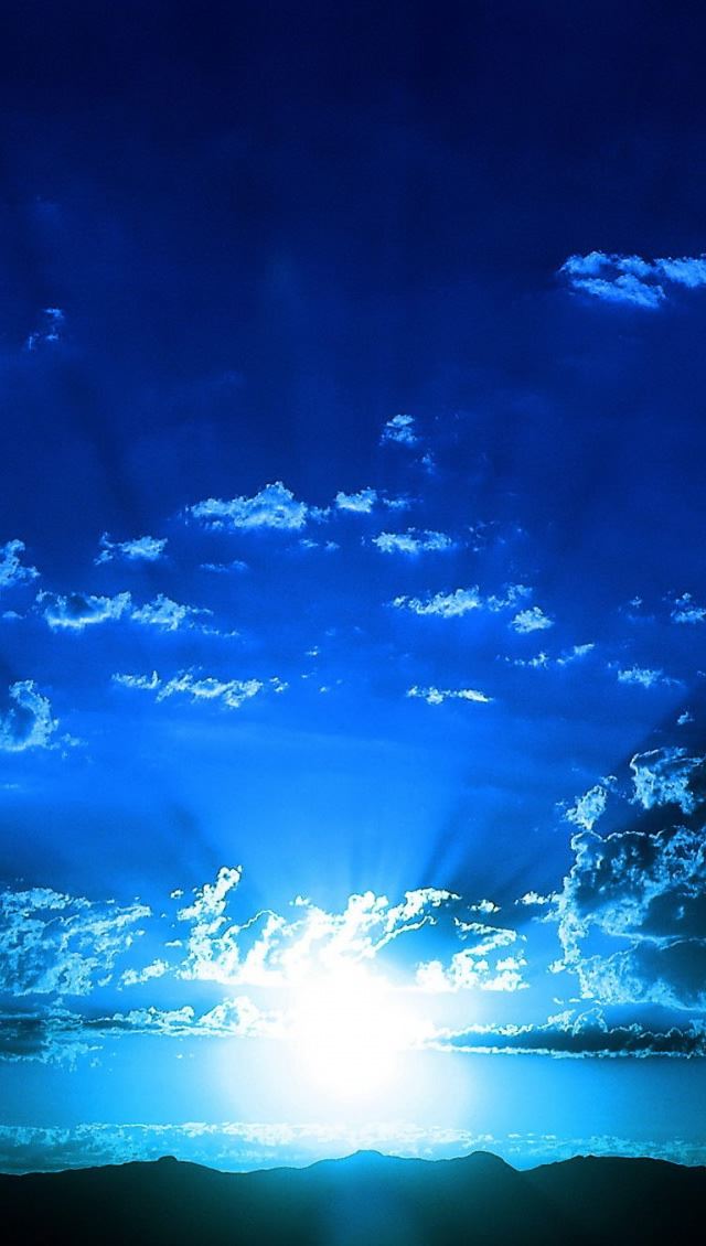 640x1136 blue sunset -  iPhone Wallpaper