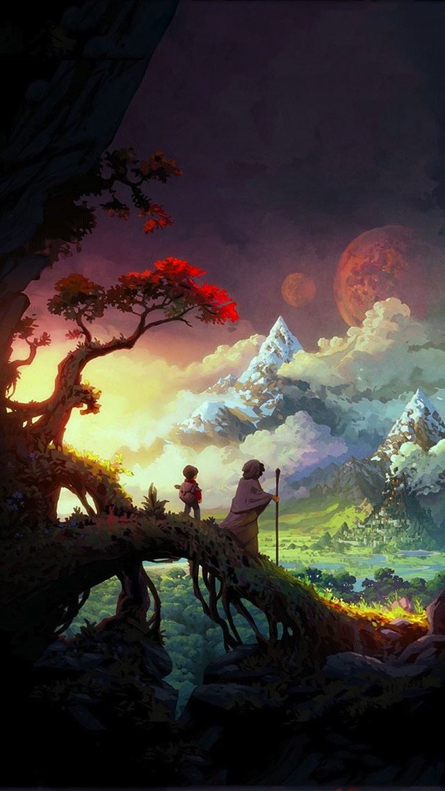 640x1136 The Wormworld Saga - trees iPhone Wallpaper