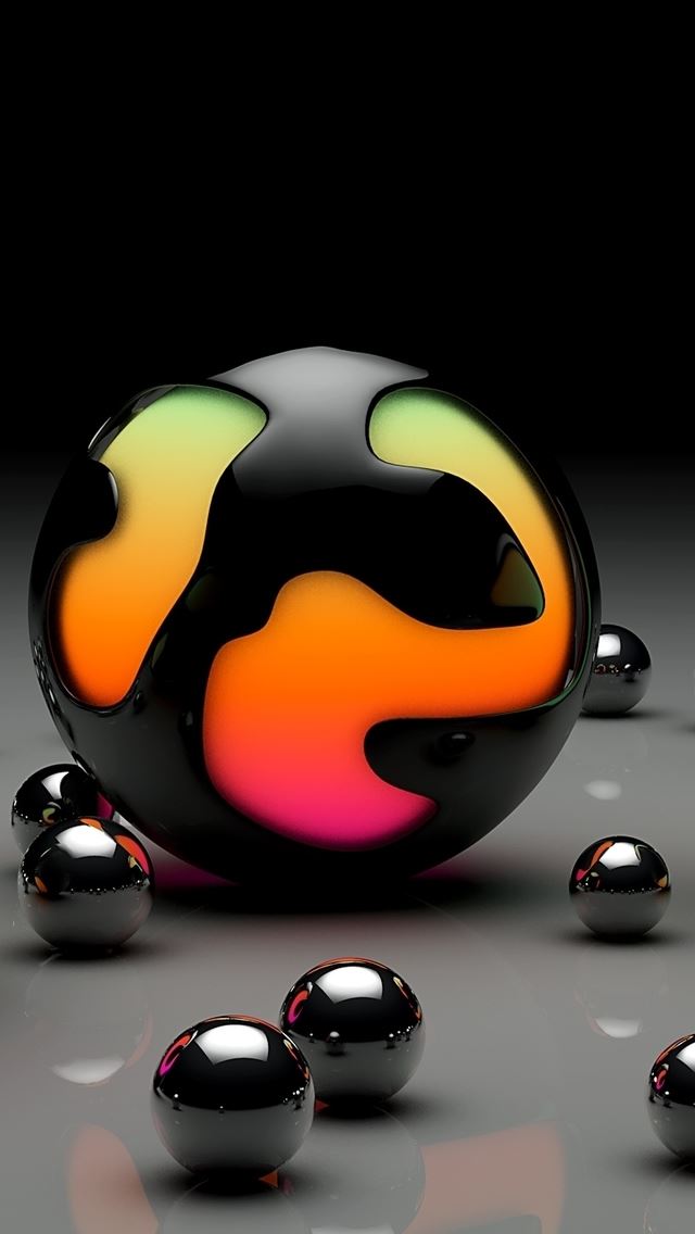 640x1136 balls design - yellow iPhone Wallpaper