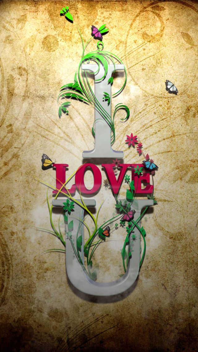 640x1136 I Love You - heart iPhone Wallpaper