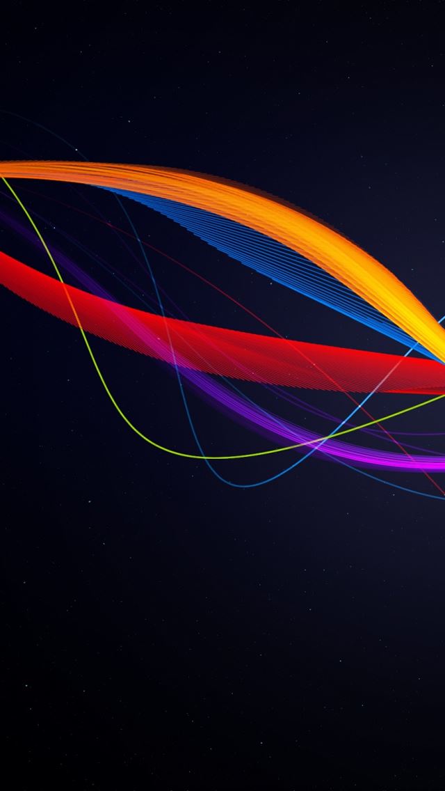 640x1136 colorful waves - lines iPhone Wallpaper