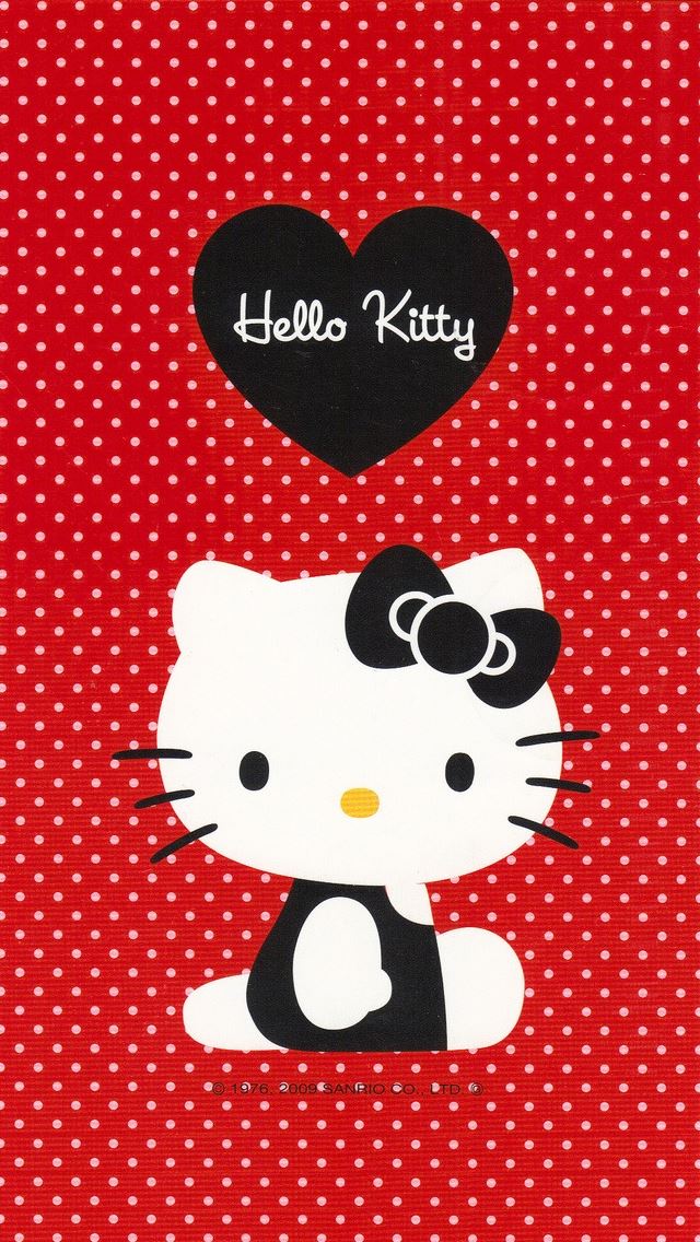 640x1136 Red hello kitty - hello kitty iPhone Wallpaper