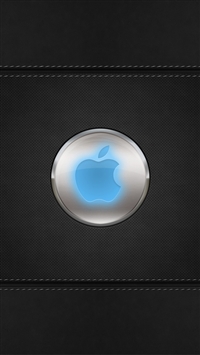Blue Glow Apple Logo wallpaper