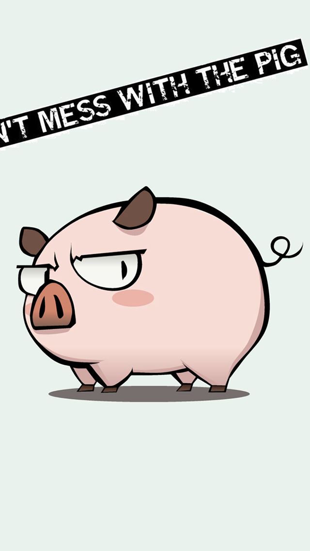 640x1136 Funny Mess Pig -  iPhone Wallpaper