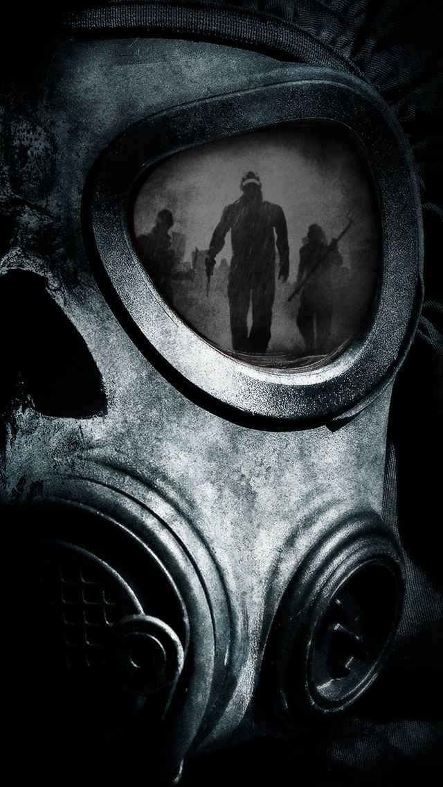 640x1136 Skull Gas Mask -  iPhone Wallpaper