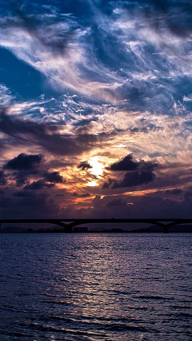 640x1136 Sunrise Bridges - sunrise iPhone Wallpaper