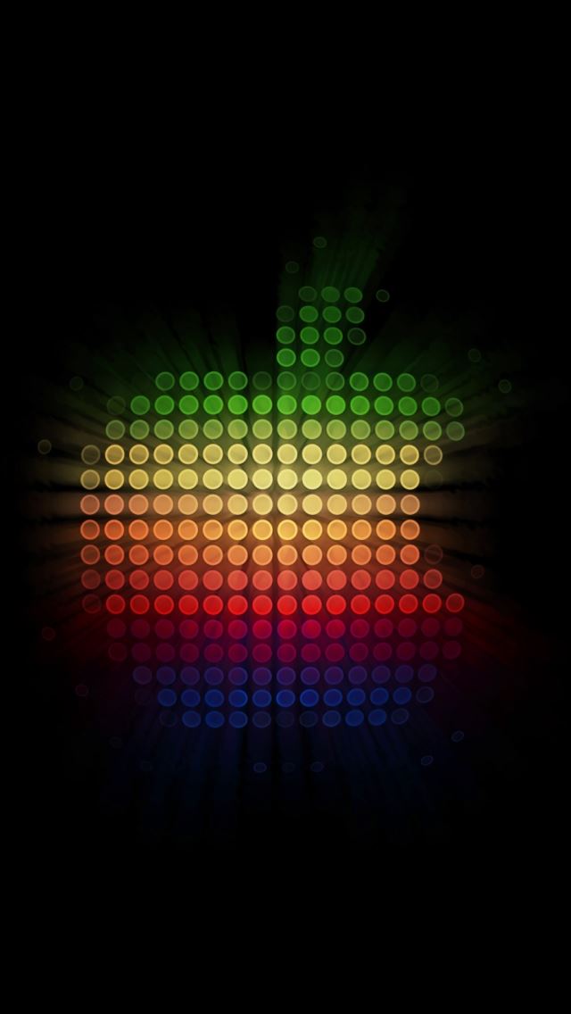 640x1136 Colorful Dots Apple Logo - dots iPhone Wallpaper